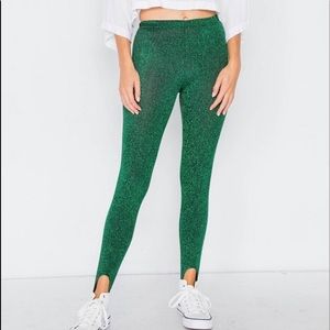 💚🔥Green Glitter Stirrup Leggings💚🔥😍